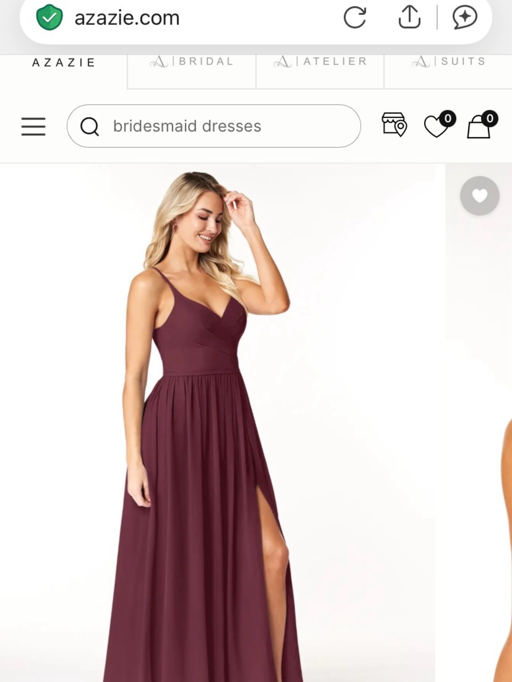 JJ’s House Maroon/Purple/Burgundy Spaghetti Strap Maxi with Side Slit